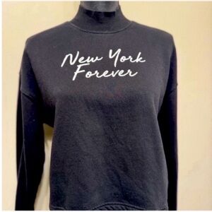 Zara Women’s Black Turtleneck Sweatshirt - New York Forever S